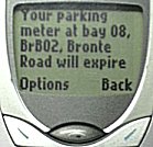 Parking message on my good old Nokia